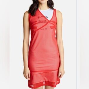 Helmut Lang Red Mesh Dress